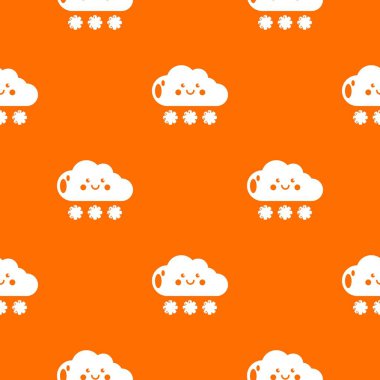 Kar deseni vektör turuncu