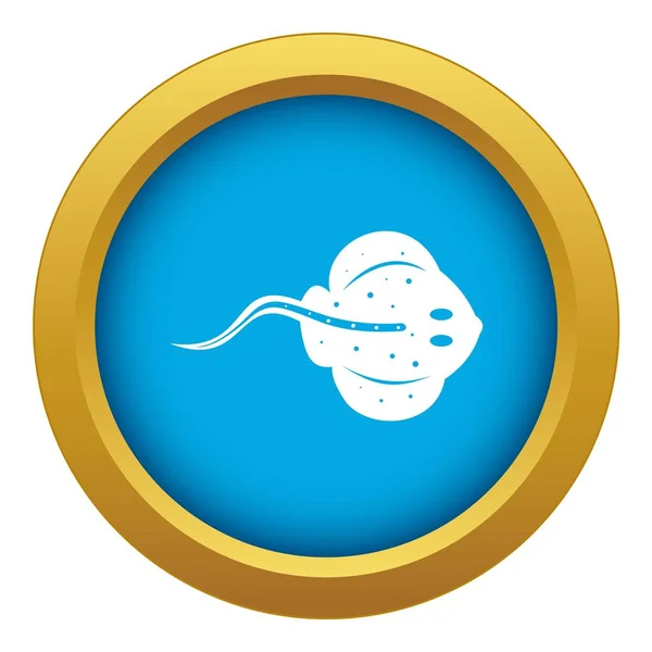 Stingray Fish ikona modrý vektor izolovaný — Stockový vektor