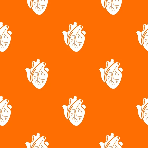 Organo cardiaco umano modello vettore arancione — Vettoriale Stock