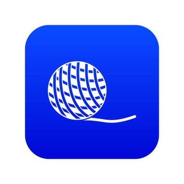 Kedi simgesi dijital mavi için iplik topu oyuncağı