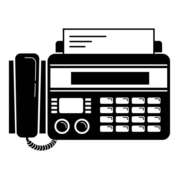 Phone fax top view icon, simple style — Stock Vector