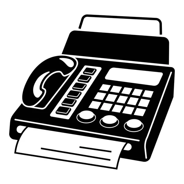Telefono fax in prospettiva icona, stile semplice — Vettoriale Stock