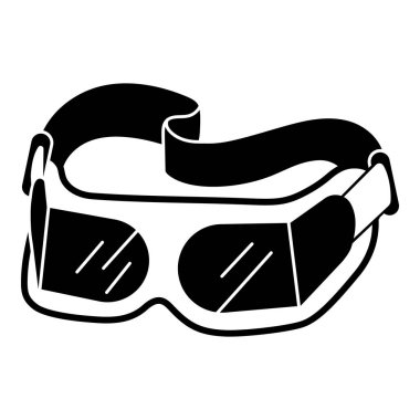 Kaynakçı gözlük simgesi, basit stil