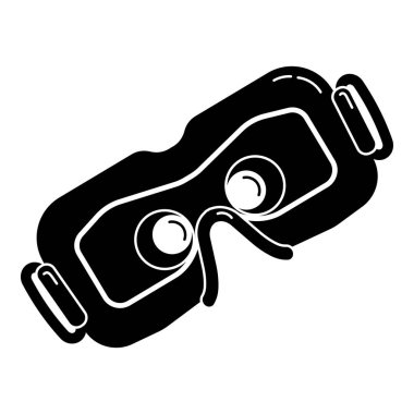 Oyun gözlüğü simgesi, basit stil