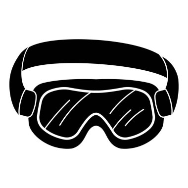 Yüzme gözlükleri simgesi, basit stil