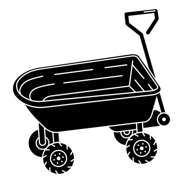 Toy wheelbarrow icon, simple style — Stock Vector