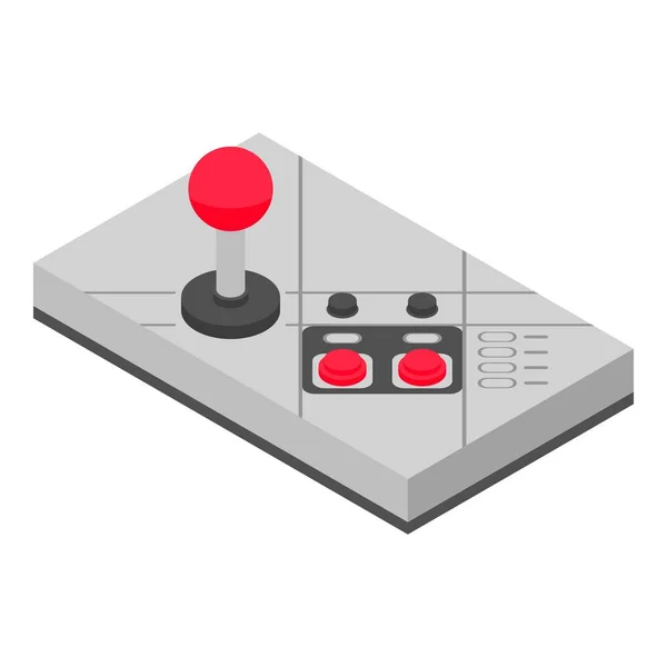 Retro joystick icoon, isometrische stijl — Stockvector