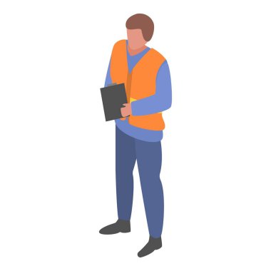 Deniz liman izleyicisi adam simgesi, izometrik tarzı