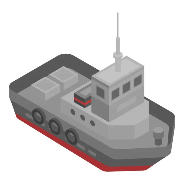 Tugboat icon, isometrische stijl — Stockvector