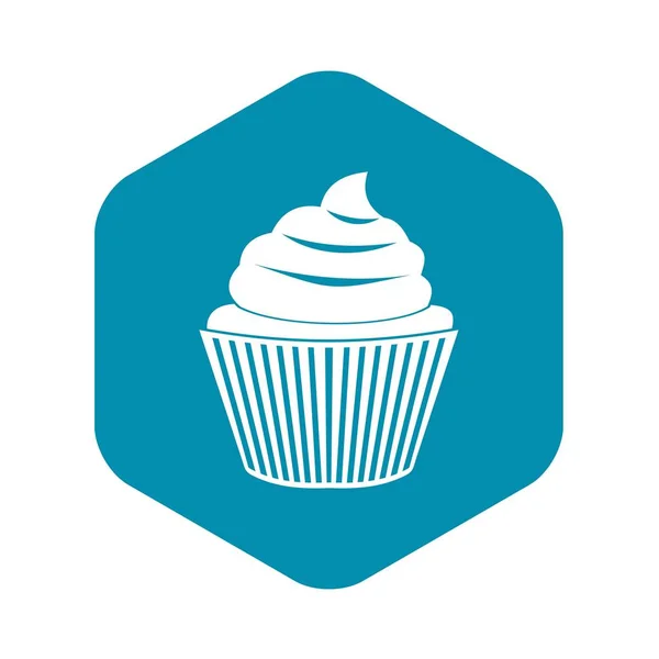 Cupcake-Ikone, einfacher Stil — Stockvektor