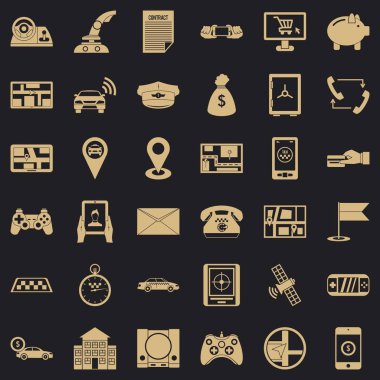 Mesajı Icons set, basit tarzı