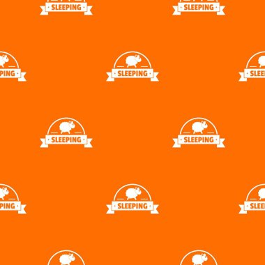 Uyuyan koyun desen vektör turuncu