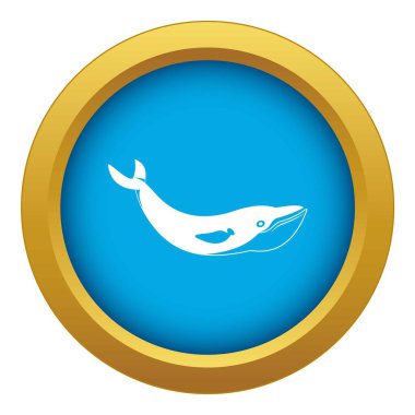 Balina mavi simge vektör izole