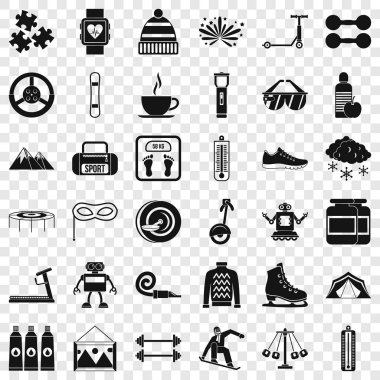 Çocuklar simgeler kümesi, basit tarzı oyun