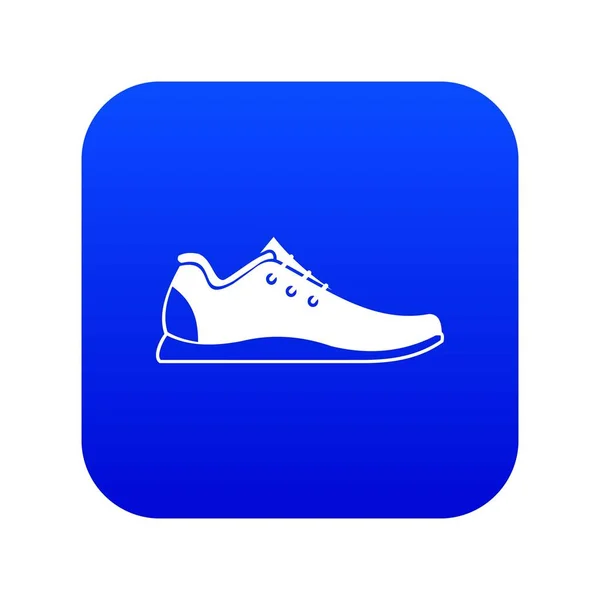 Zapatilla atlética icono digital azul — Vector de stock