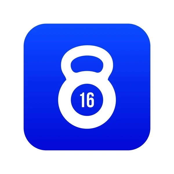 Kettlebell Icon digital blau — Stockvektor