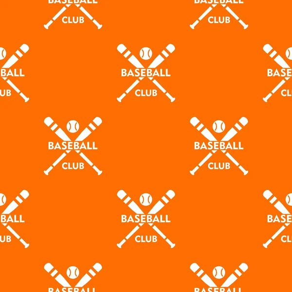 Beyzbol kulübü desen vektör turuncu — Stok Vektör