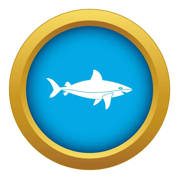 Shark fish icon blue vector isolated — Stock Vector