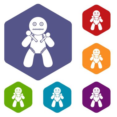 Voodoo simgeler vektör hexahedron