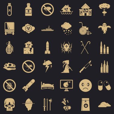 Bomba Icons set, basit tarzı