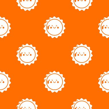 Güneş deseni vektör turuncu