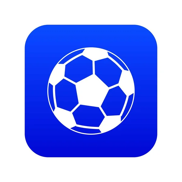 Soccer ball icon digital blue — Stock Vector
