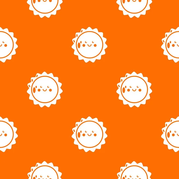 Sol patrón vector naranja — Vector de stock