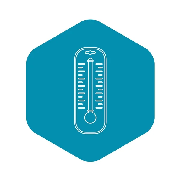 Thermometer icon, outline style — Stock Vector