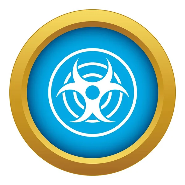 Symbol biologické hrozby, ikona modrý vektor izolovaný — Stockový vektor