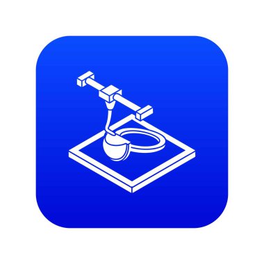 Halka d yazdırma simgesi mavi vektör