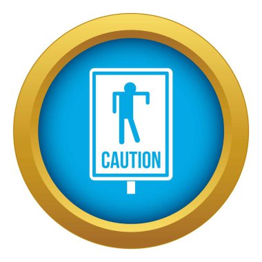 Zombi yol simgesi mavi vektörü izole edildi