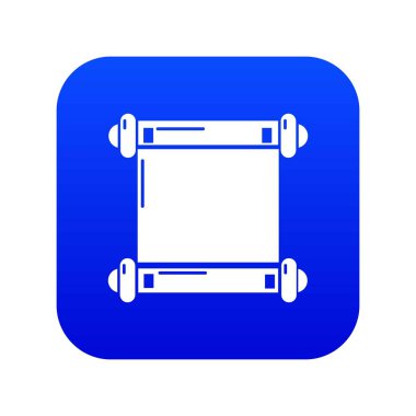 Eski parşömen simgesi mavi vektör