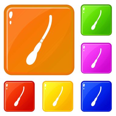 Tıbbi cerrahi emme simgeleri vektör renk ayarlamak