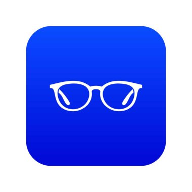 Gözlük simgesi dijital mavi
