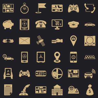 Düğme simgeler kümesi, basit tarzı