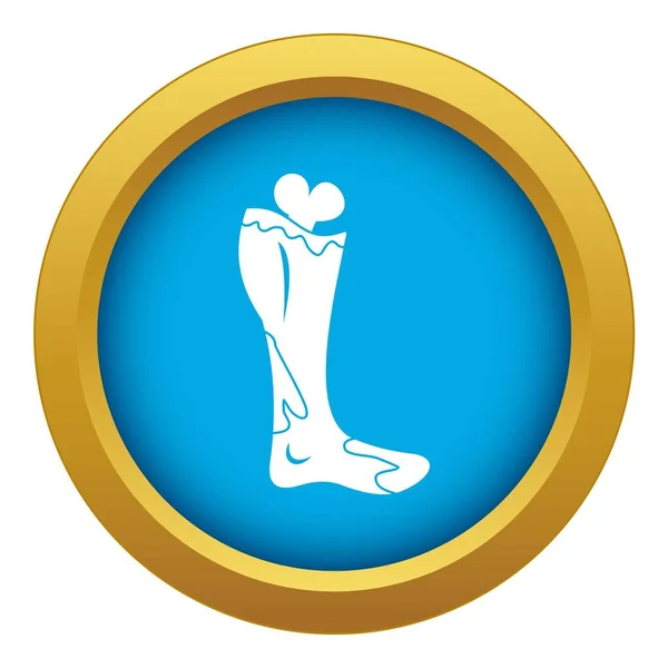 Zombie leg icon blue vector isolated — 스톡 벡터