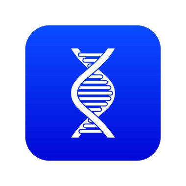 DNA iplikçik simgesi dijital mavi