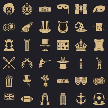 Sihirli Icons set, basit tarzı