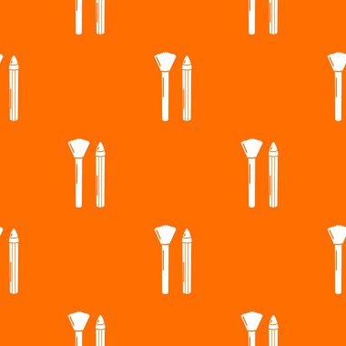 Fırça kalem desen vektör turuncu