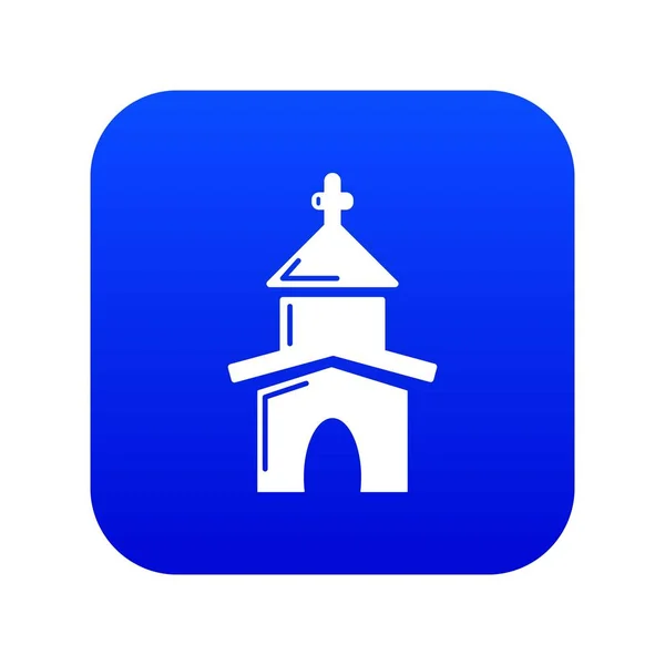 Ikona Kościół niebieski wektor — Wektor stockowy