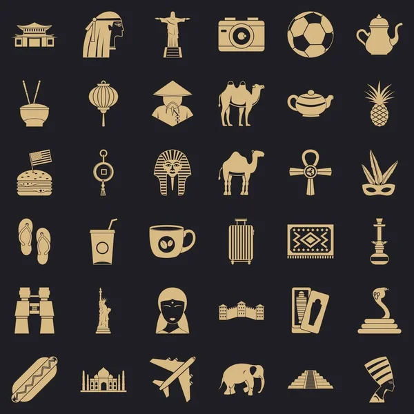 Tur Icons set, basit tarzı