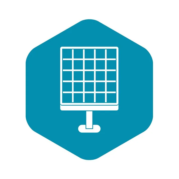 Zonnepaneel pictogram, eenvoudige stijl — Stockvector