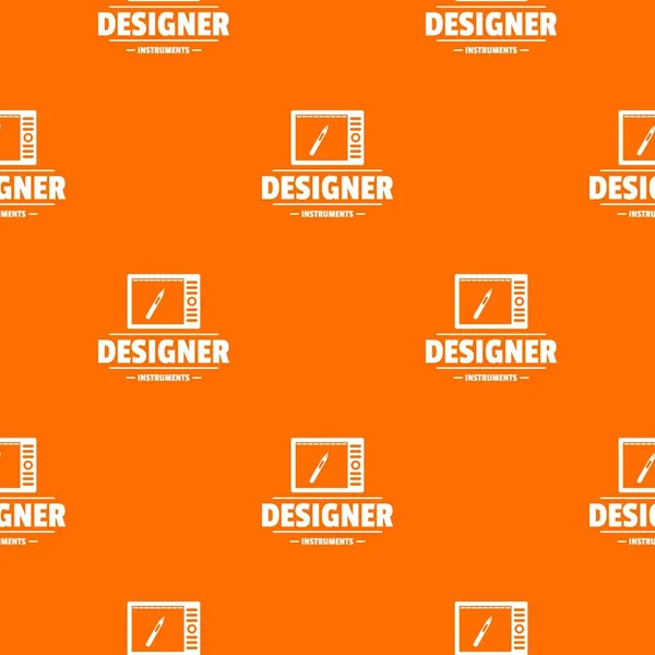 Designer shop pattern vector orange — Stock Vector