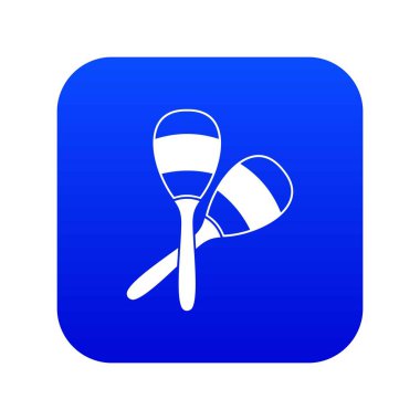 Maracas simgesi dijital mavi