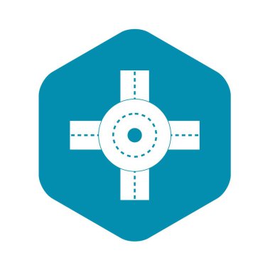 Büyük yol kavşağı simgesi, basit tarzı