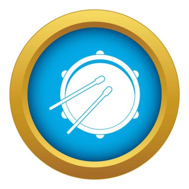 Davul simgesi mavi vektör izole