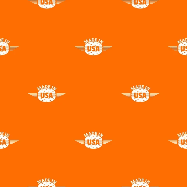 Made in USA pattern vector orange — Stock Vector