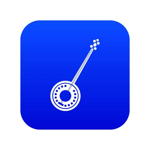 Banjo icono azul digital — Archivo Imágenes Vectoriales