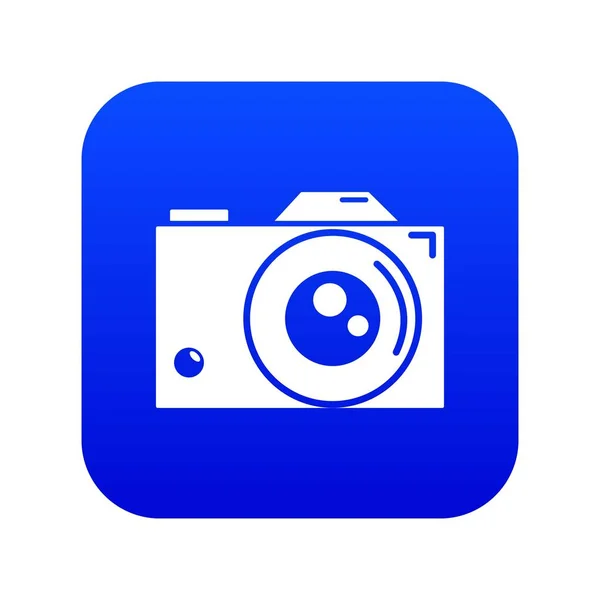 Icono de cámara retro vector azul — Archivo Imágenes Vectoriales