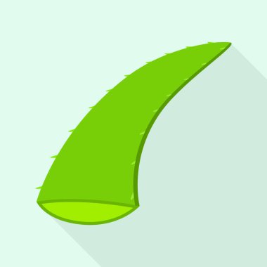 Aloe yaprak simgesi, düz stil